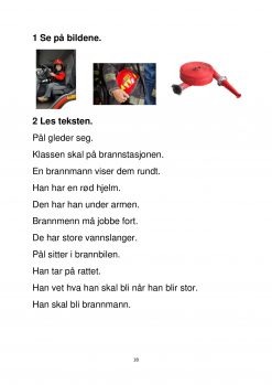 Fokus på skriving - hefte 3 - På brannstasjonen - Tekst 1B side 1