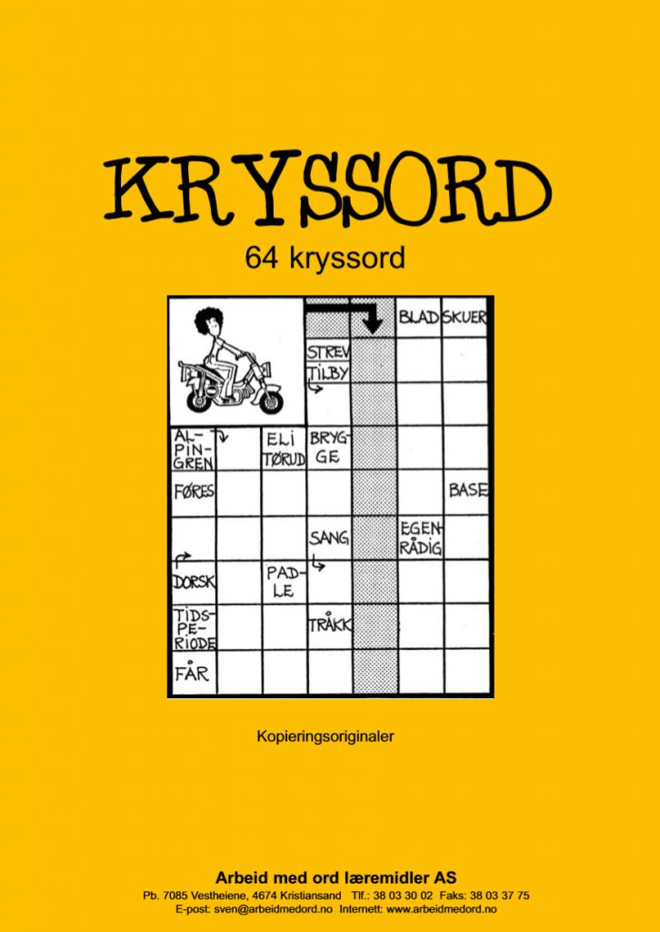 Kryssord og vitser - Arbeid med ord læremidler