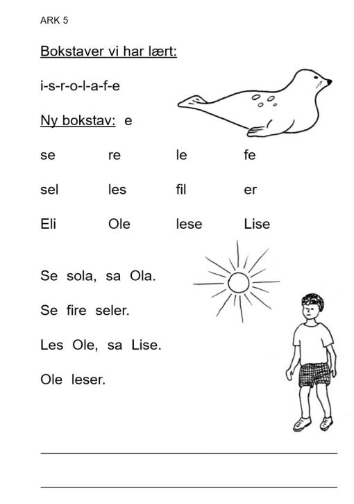 Lesing etter bokstavinnlæringen - 2