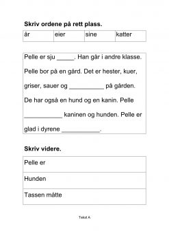 Repetert lesing A - Pelle og dyrene A_2