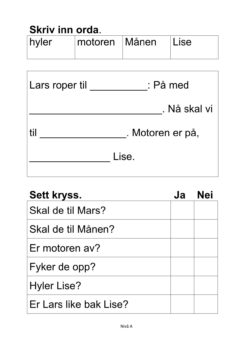 Alle må lese mye - Hefte 1 - Tekst 4. Til Månen. Nivå A_2