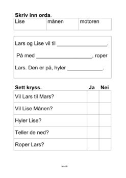 Alle må lese mye - Hefte 1 - Tekst 4. Til Månen. Nivå B_2