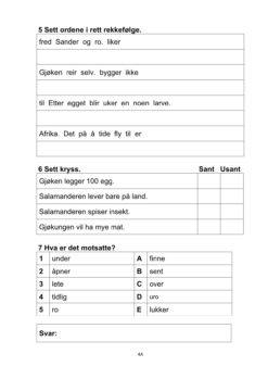 Bokmål eksempel fra Dyrene i skogen tekst 4A side 4